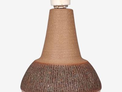 Einar Johansen Large Table Lamp Brown Stoneware Denmark 1960s