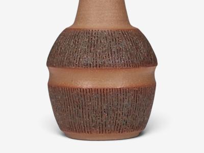 Einar Johansen Large Table Lamp Brown Stoneware Denmark 1960s