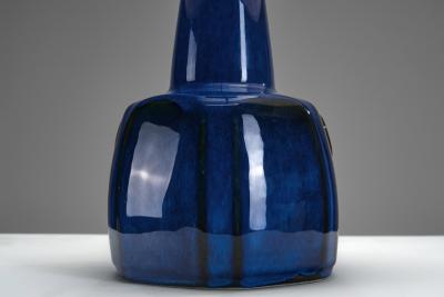 Einar Johansen Pair of 1020 Blue Ceramic Table Lamps by Einar Johansen Denmark ca 1960s