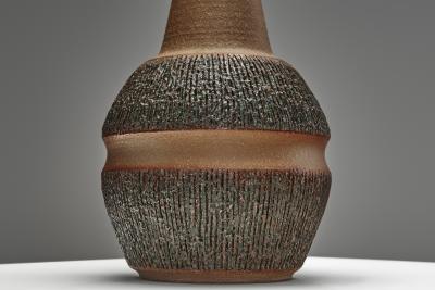 Einar Johansen Pair of 3073 Glazed Stoneware Table Lamps by Einar Johansen Denmark ca 1950s