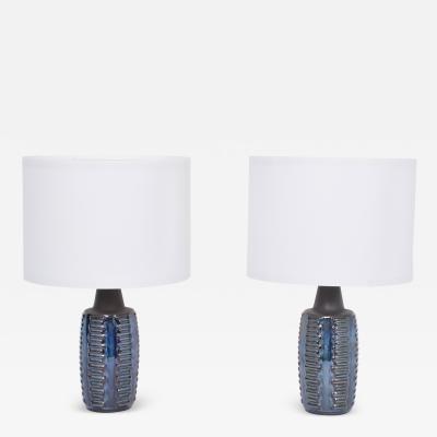 Einar Johansen Pair of Blue Midcentury Table Lamps Model 1034 by Einar Johansen for Soholm