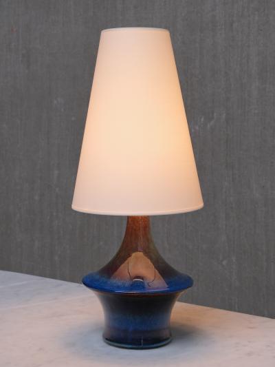 Einar Johansen Pair of Einar Johansen Table Lamps in Glazed Stoneware S holm Denmark 1960s