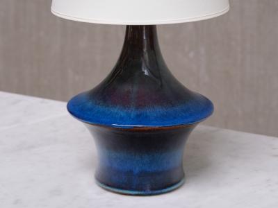 Einar Johansen Pair of Einar Johansen Table Lamps in Glazed Stoneware S holm Denmark 1960s