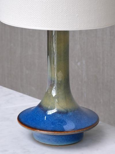 Einar Johansen Pair of Einar Johansen Table Lamps in Glazed Stoneware S holm Denmark 1960s