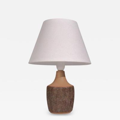 Einar Johansen Rustic Table Lamp Brown Stoneware Denmark 1960s