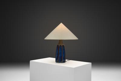 Einar Johansen Stoneware Table Lamp by Einar Johansen for S holm Denmark 1960s