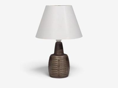 Einar Johansen Table Lamp Brown Stoneware Denmark 1960s