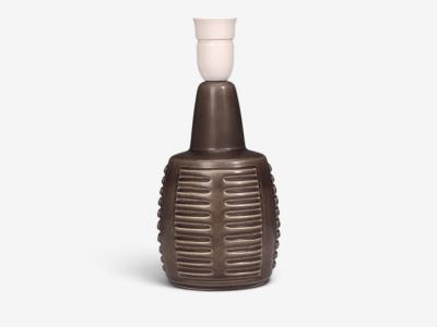 Einar Johansen Table Lamp Brown Stoneware Denmark 1960s