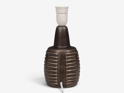 Einar Johansen Table Lamp Brown Stoneware Denmark 1960s