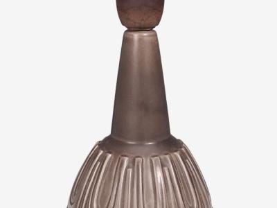 Einar Johansen Table Lamp Chocolate Brown Stoneware Denmark 1960s