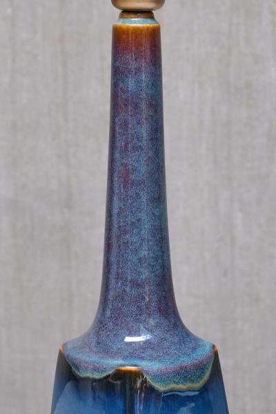 Einar Johansen Tall Einar Johansen Glazed Ceramic Table Lamp S holm Denmark 1960s
