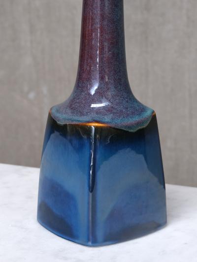 Einar Johansen Tall Einar Johansen Glazed Ceramic Table Lamp S holm Denmark 1960s
