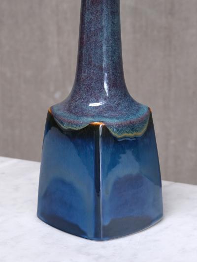 Einar Johansen Tall Einar Johansen Glazed Ceramic Table Lamp S holm Denmark 1960s