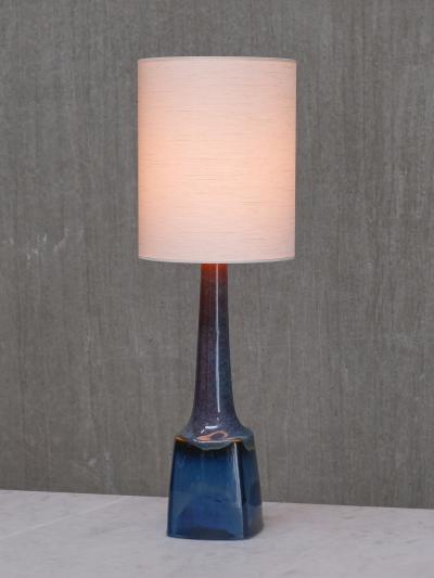 Einar Johansen Tall Einar Johansen Glazed Ceramic Table Lamp S holm Denmark 1960s
