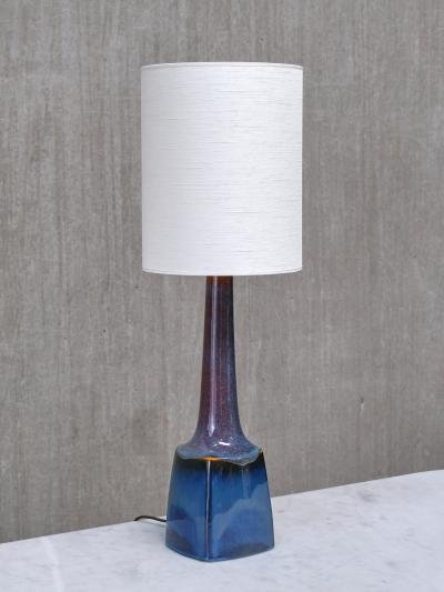 Einar Johansen Tall Einar Johansen Glazed Ceramic Table Lamp S holm Denmark 1960s