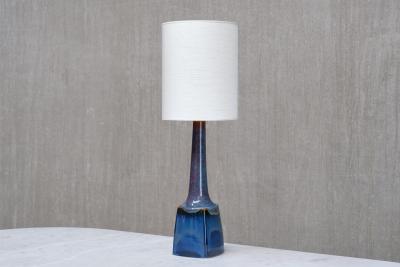 Einar Johansen Tall Einar Johansen Glazed Ceramic Table Lamp S holm Denmark 1960s