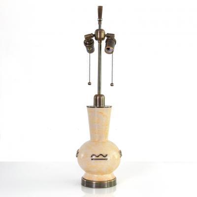 Einar Luterkort EINAR LUTERKORT CERAMIC SWEDISH ART DECO LAMP FOR UPSALA EKEBY SWEDEN