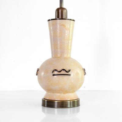 Einar Luterkort EINAR LUTERKORT CERAMIC SWEDISH ART DECO LAMP FOR UPSALA EKEBY SWEDEN
