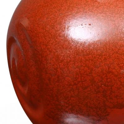 Einar Luterkort Lamp with Deep Carmine Cinnabar Glaze by Einar Luterkort for Ekeby