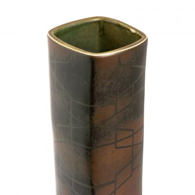 Einar Lynge Ahlberg EINAR LYNGE AHLBERG GROUP OF UNIQUE STUDIO VASES RORSTRAND SWEDEN