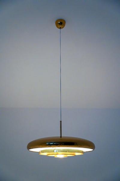 Eje Ahlgren Brass Pendant by Eje Ahlgren for Bergboms Sweden 1960s