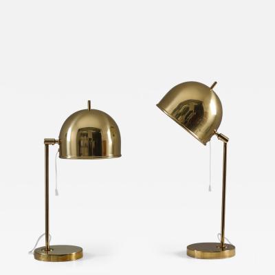 Eje Ahlgren Midcentury Table Lamps in Brass by Eje Ahlgren for Bergboms Sweden