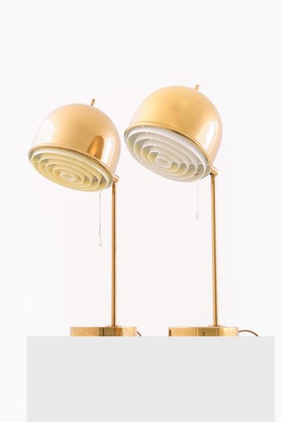 Eje Ahlgren Pair of Table Lamps in Brass and Plastic by Eje Ahlgren 1950s