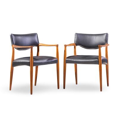 Ejner Larsen Aksel Bender Madsen Aksel Bender Madsen and Ejner Larsen Danish Teak Occasional Lounge Chairs Pair