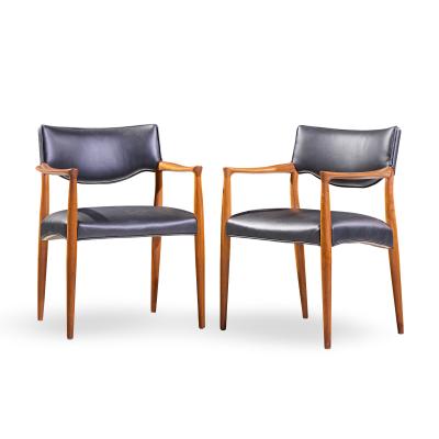 Ejner Larsen Aksel Bender Madsen Aksel Bender Madsen and Ejner Larsen Danish Teak Occasional Lounge Chairs Pair