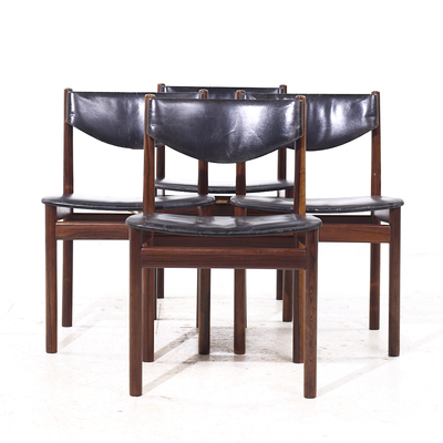 Ejner Larsen Aksel Bender Madsen Ejner Larsen Aksel Bender Madsen Danish Teak Dining Chairs Set of 4