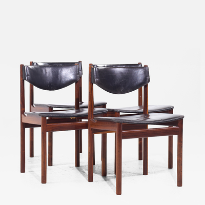 Ejner Larsen Aksel Bender Madsen Ejner Larsen Aksel Bender Madsen Danish Teak Dining Chairs Set of 4