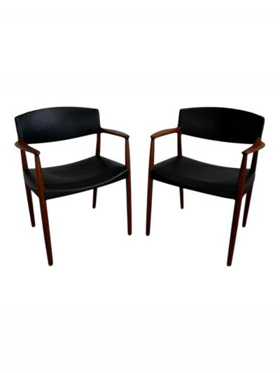 Ejner Larsen Aksel Bender Madsen Ejner Larsen Aksel Bender Madsen Teak Captain Chairs 1950