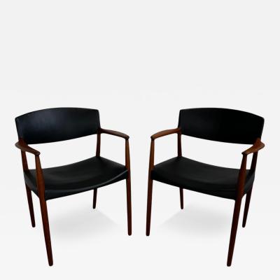 Ejner Larsen Aksel Bender Madsen Ejner Larsen Aksel Bender Madsen Teak Captain Chairs 1950