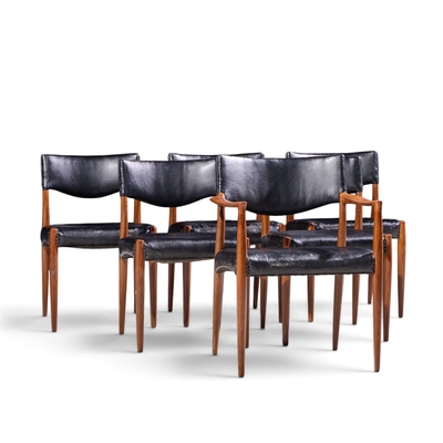 Ejner Larsen Aksel Bender Madsen Ejner Larsen Aksel Bender Madsen for Willy Beck Teak Dining Chairs Set of 6