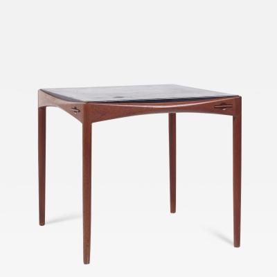 Ejner Larsen Aksel Bender Madsen Larsen and Bender Madsen for Willy Beck MCM Danish Teak and Leather Game Table