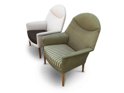 Ejner Larsen Aksel Bender Madsen Pair Aksel Bender Madsen Ejner Larsen Danish Lounge Chairs for Reupholstery
