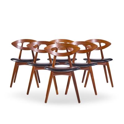 Ejvind A Johansson Ejvind A Johansson for Ivan Gern M belfabrik Model 84 Eye Dining Chair Set 6