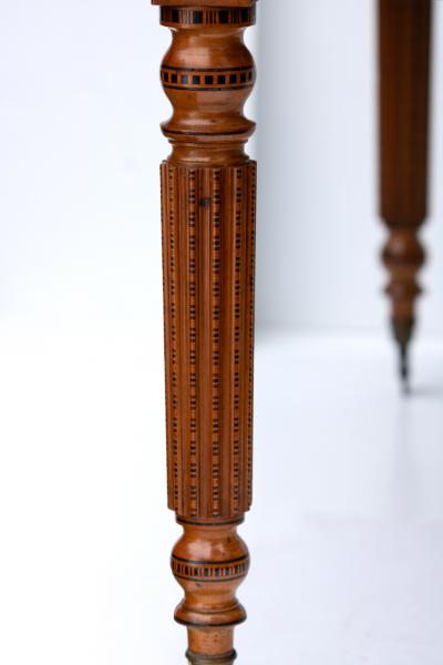 Elaborately Inlaid French Games Table French circa 1875