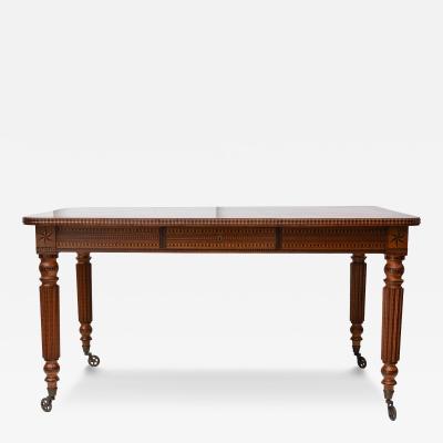 Elaborately Inlaid French Games Table French circa 1875