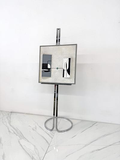 Elaine Cohen Stunning Chrome Easel by Elaine Cohen for Design Institute of America 1970s