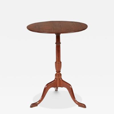 Elegant 18th c Tripod Table with Thin Oval Top
