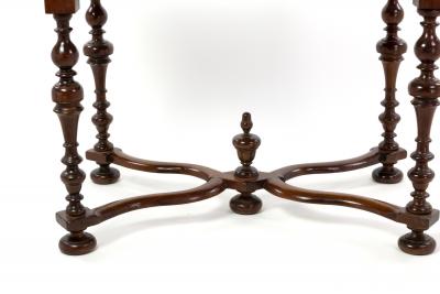 Elegant 19th Century French Baroque Style Fruitwood Writing Table Circa 1880 