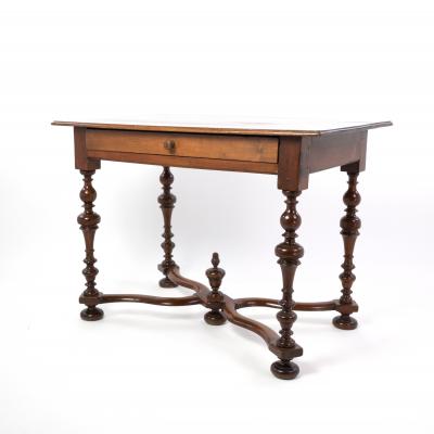 Elegant 19th Century French Baroque Style Fruitwood Writing Table Circa 1880 
