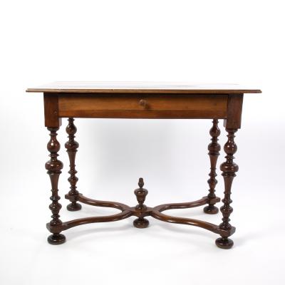 Elegant 19th Century French Baroque Style Fruitwood Writing Table Circa 1880 