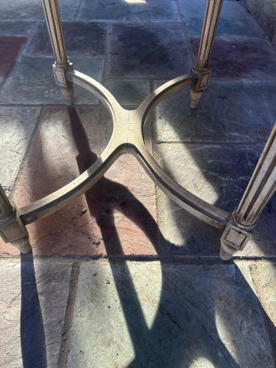 Elegant 19th Century French Louis XVI Painted Marble Top Side Table