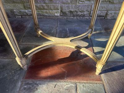 Elegant 19th Century French Louis XVI Painted Marble Top Side Table