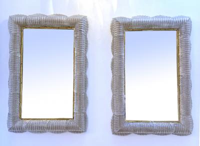 Elegant Backlit Murano Glass Wall Mirror