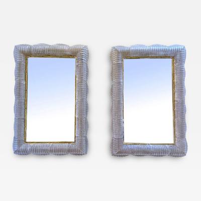 Elegant Backlit Murano Glass Wall Mirror