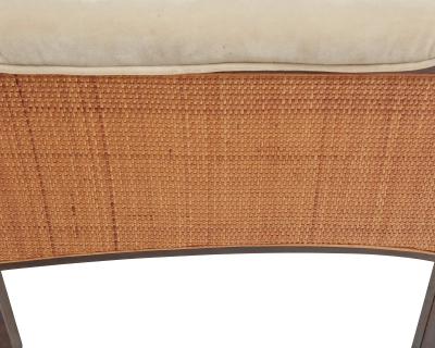 Elegant Caned Lounge Chair in the Style of Dunbar