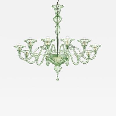 Elegant Contemporary Rigadin Murano Glass Chandelier